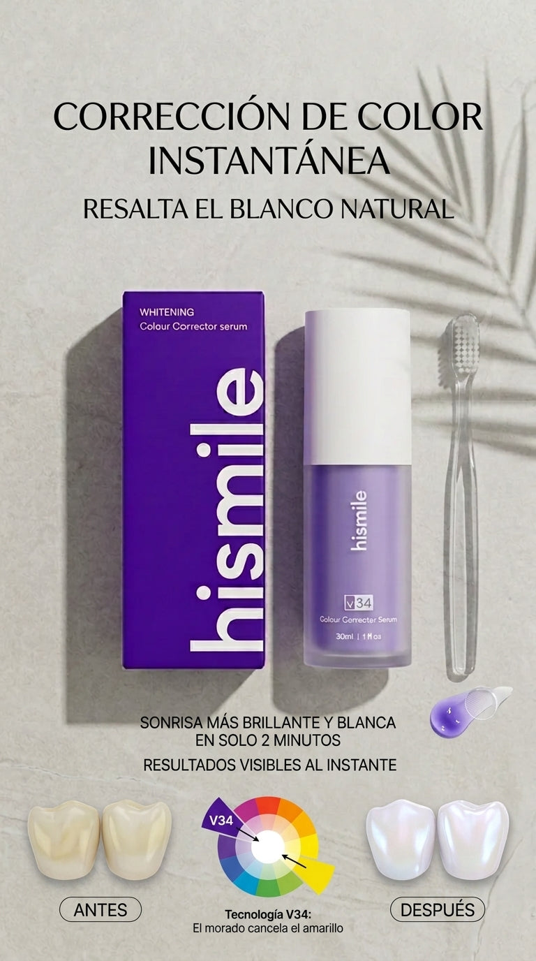 Hismile Crema Dental v34 + Cepillo Gratis